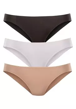 Трусы LASCANA Bikini, цвет schwarz, wei, beige