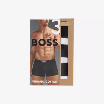 Трусы мужские Boss one x David Beckham из хлопка с логотипом 3 шт, белый