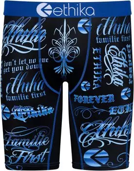 Трусы Rescripted ethika, цвет Black/Blue