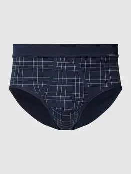 Трусы с графическим рисунком, модель «FINE INTERLOCK» Schiesser, темно-синий