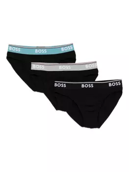 Трусы с логотипом BOSS (набор из трех шт.), черный