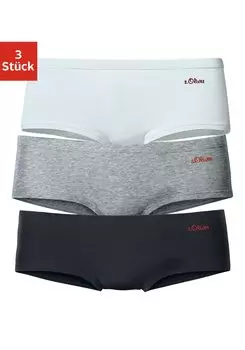 Трусы s.Oliver Hipster, цвет grau, schwarz, wei