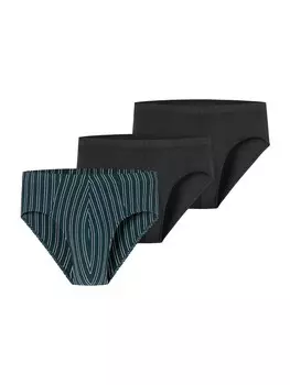 Трусы Schiesser Mini Slip/Unterhose 95/5 Essentials Organic Cotton, цвет schwarz/grn