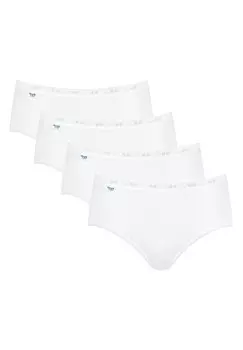 Трусы SLIP MIDI, BASIC 4ER PACK, EINFARBIG Sloggi, белый