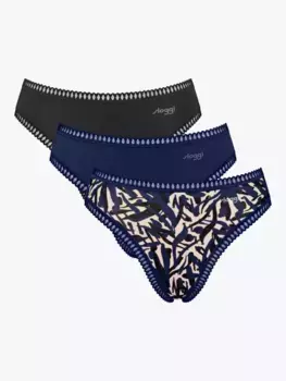 Трусы sloggi GO Crush High Leg 3 шт, цвет navy/multi