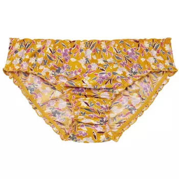 Трусы Uniqlo Floral Mid Rise Frilled, желтый