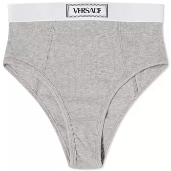 Трусы Versace High Rise Logo, серый