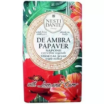Туалетное мыло, 250 г Nesti Dante, De Ambra Papaver