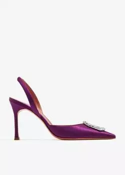 Туфли Amina Muaddi Camelia Slingback, фиолетовый