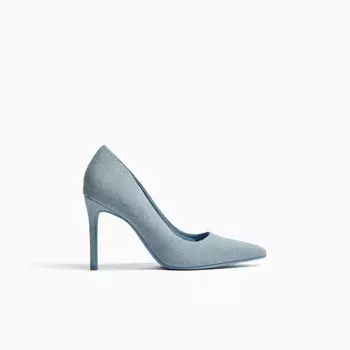 Туфли Bershka Denim High-Heel, синий