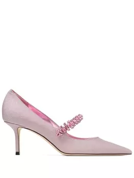 Туфли Bing с блестками 65 мм Jimmy Choo, розовый