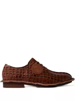 Туфли дерби с тиснением под крокодила из коллаборации с Clarks Martine Rose, коричневый