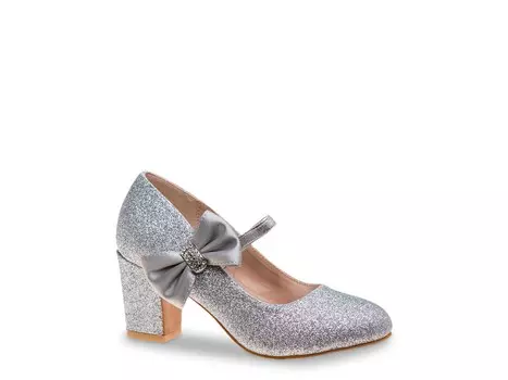 Туфли детские Badgley Mischka Ava, серебряный металлик