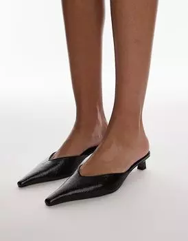 Туфли Dolly с закрытым носком черного цвета Topshop