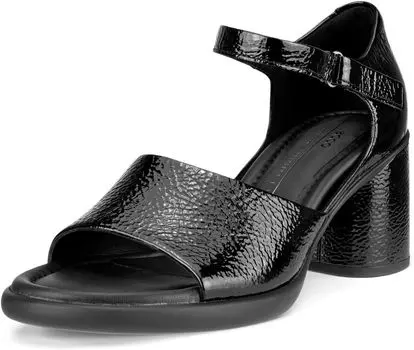 Туфли ECCO Sculpted 55 Luxe Ankle Strap, цвет Black Crackled Leather