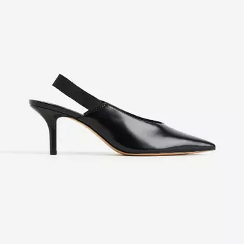 Туфли H&M Pointed Slingback, черный