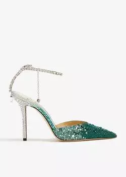 Туфли Jimmy Choo Saeda 100, зеленый