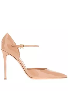 Туфли кожаные 100 мм Gianvito Rossi, нейтральный цвет