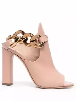 Туфли-лодочки с цепочками Casadei, нейтральный