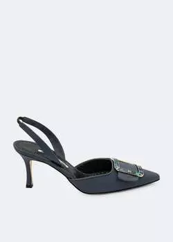Туфли Manolo Blahnik Maysli Slingback, синий