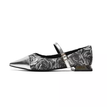 Туфли Мэри Джейн женские Shoe Lady, серебряный