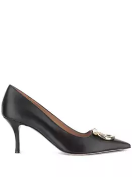 Туфли Maxi Gancini 70 Ferragamo, черный