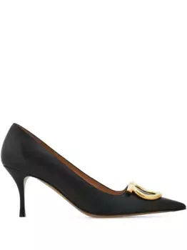 Туфли Maxi Gancini 70 Ferragamo, черный