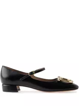Туфли Maxi Gancini Ferragamo, черный