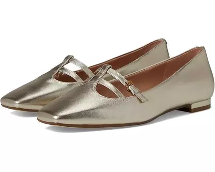 Туфли на плоской подошве Cole Haan Brigid T-Strap Ballet Flat, цвет Soft Gold Leather