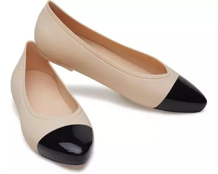 Туфли на плоской подошве Crocs Brooklyn Pointed Flat, цвет Shitake Dipped