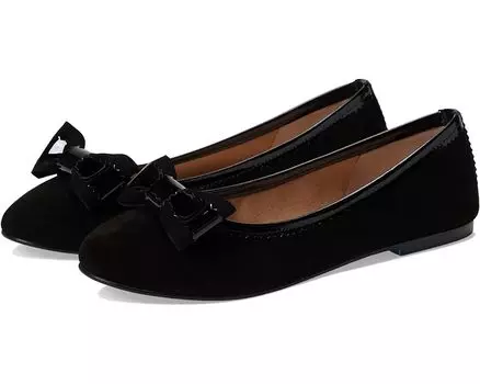 Туфли на плоской подошве French Sole Blair, цвет Black Suede/Patent