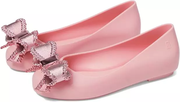 Туфли на плоской подошве Mini Melissa Sweet Love INF, цвет Pink/Metallic Pink
