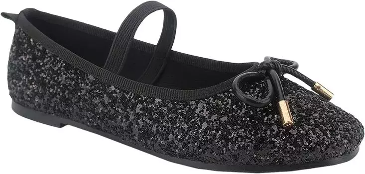 Туфли на плоской подошве Yosi Samra Miss Emma, цвет Black Glitter
