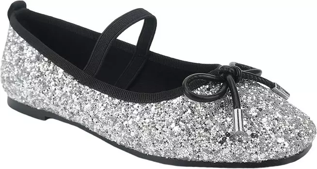 Туфли на плоской подошве Yosi Samra Miss Emma, цвет Silver Glitter
