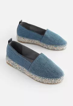Туфли парусиновые на танкетке Forever Comfort Chunky Next, деним