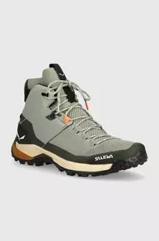 Туфли Puez Knit Mid Powertex Salewa, зеленый