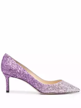 Туфли Romy 60 с блестками JIMMY CHOO, фиолетовый