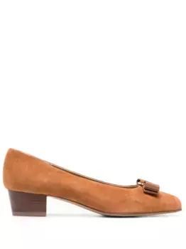 Туфли с бантом Ferragamo, коричневый