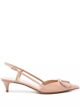 Туфли с ремешком на пятке и логотипом VLogo Signature Valentino Garavani, розовый