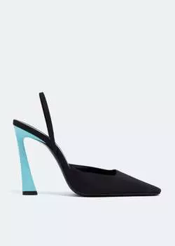 Туфли Saint Laurent Blade Slingback, черный