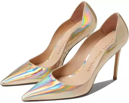 Туфли Stuart Weitzman Stuart 100 Scallop Pump, цвет Platino 1