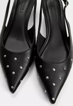 Туфли STUDDED KITTEN PULL&BEAR, черный