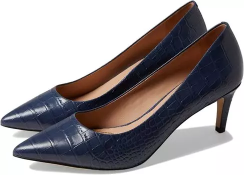 Туфли Vandam Pump 65 mm Cole Haan, цвет Navy Blazer Croco Embossed Leather