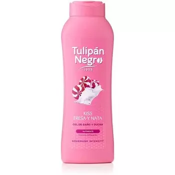 Tulipan Negro Гель для душа Black Tulip со вкусом клубники и сливок, розовый, сладкий, 720 миллилитров
