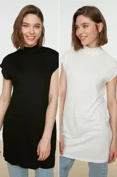 Туника - Черная - Приталенная Trendyol Modest, черный