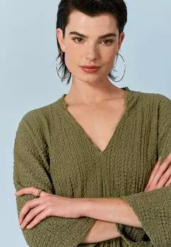 Туника Textured Petite Next, зеленый хаки