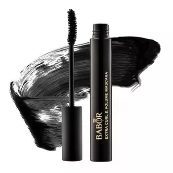 Тушь для ресниц Make Up Extra Curl & Volume черная с кисточкой из волокна 10 мл, Babor