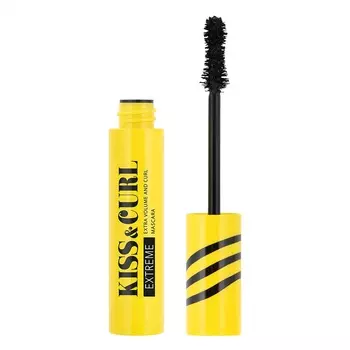Тушь для ресниц, придающая объем и подкручивающая ресницы douglas make up kiss & curl extreme mascara Douglas Collection, цвет black, 12.5 мл