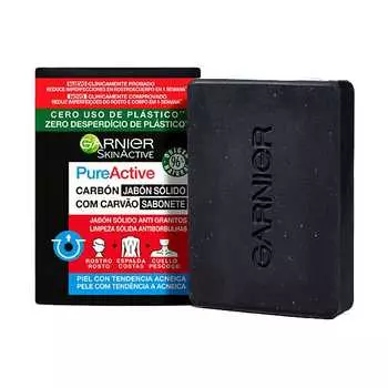 Твердое мыло с чистым активным углем 100 гр Garnier