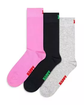 Твердые носки Happy Socks, 3 шт, серый
